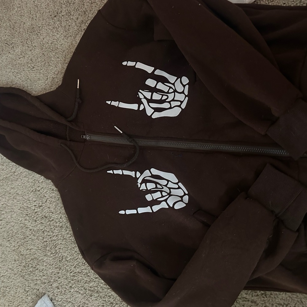 SHEIN Chocolate Brown Hoodie